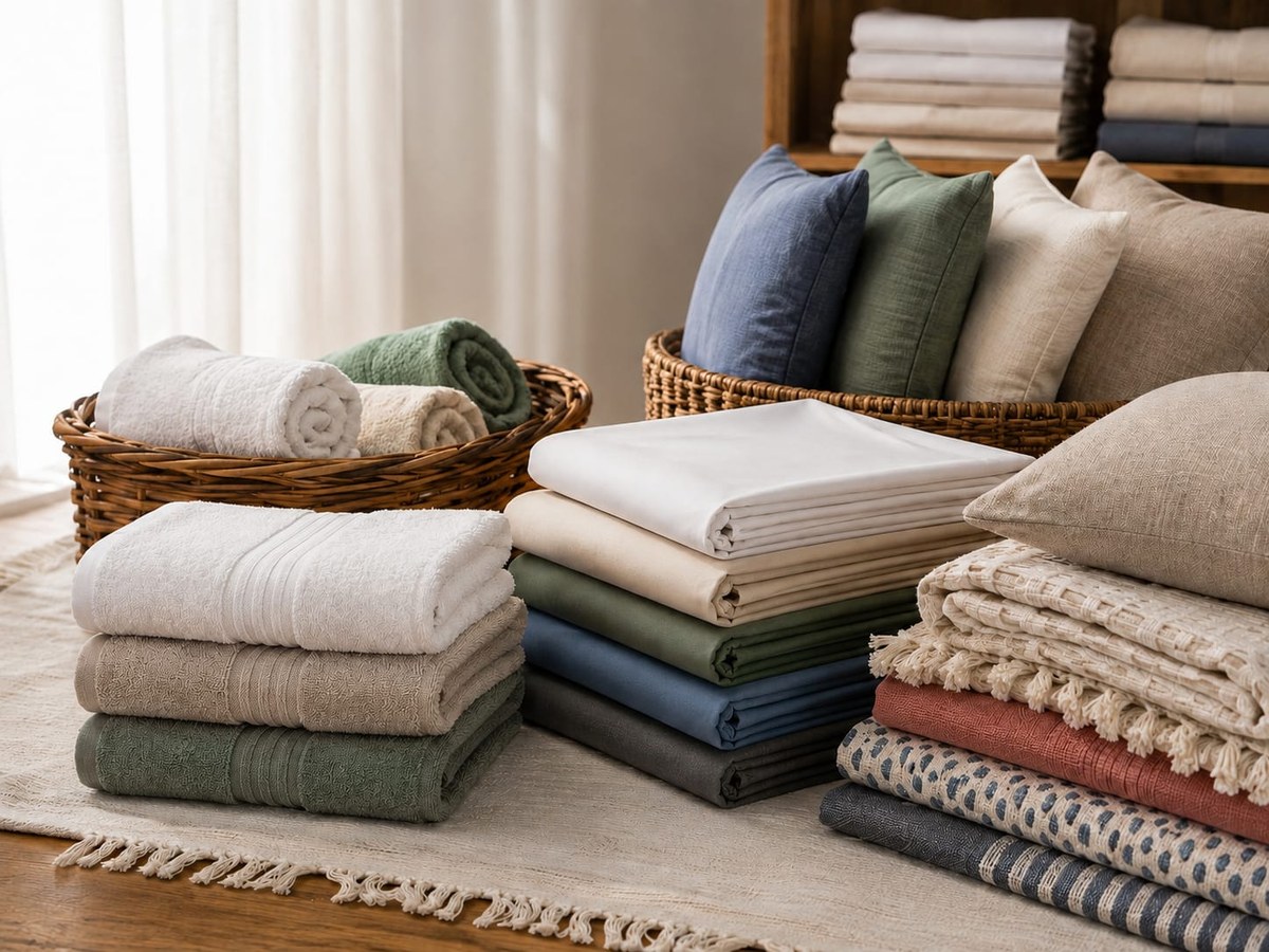Bedsheets and home textiles ready for export